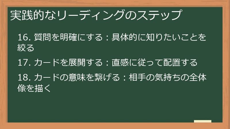 実践的なリーディングのステップ