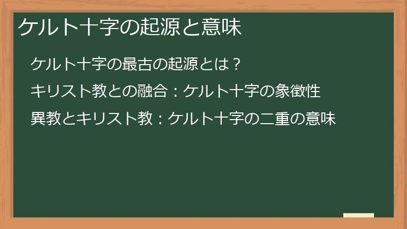 ケルト十字の起源と意味