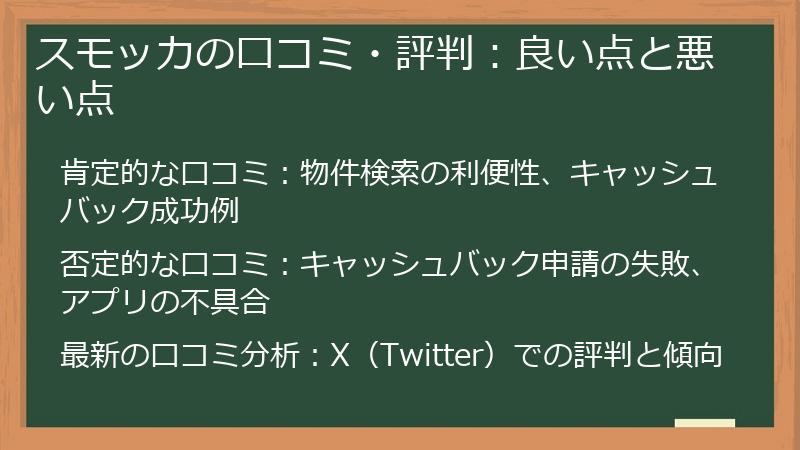 スモッカの口コミ・評判：良い点と悪い点
