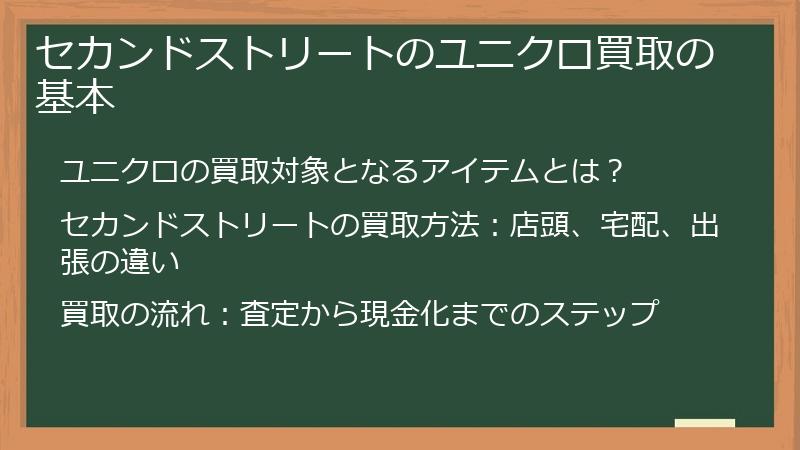 セカンドストリートのユニクロ買取の基本