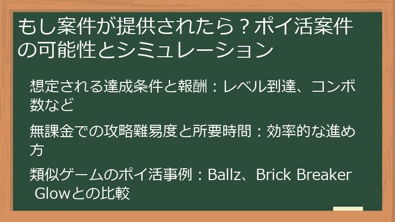 もし案件が提供されたら？ポイ活案件の可能性とシミュレーション