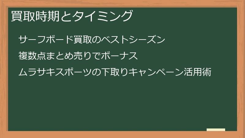 買取時期とタイミング