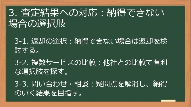 3. 査定結果への対応：納得できない場合の選択肢