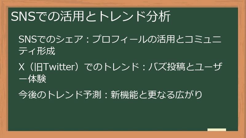 SNSでの活用とトレンド分析