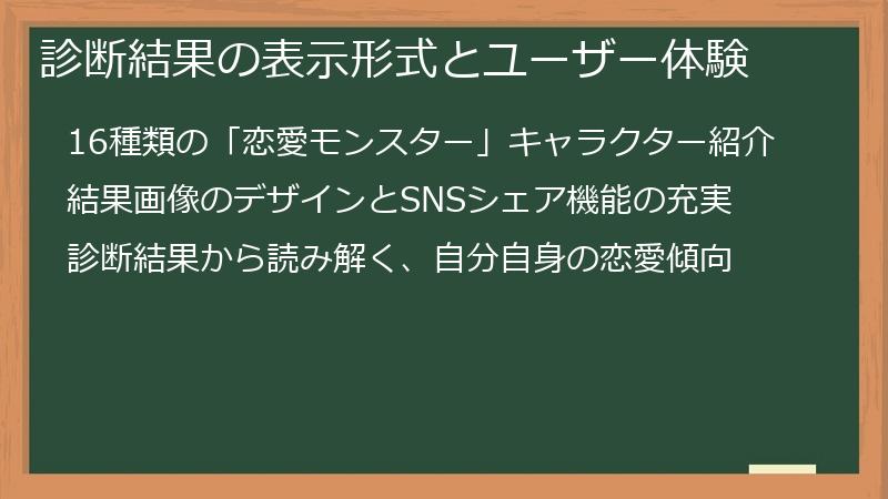 診断結果の表示形式とユーザー体験