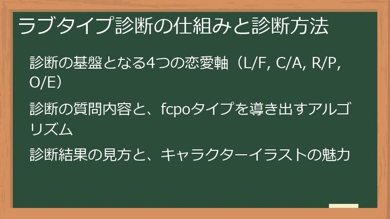 ラブタイプ診断の仕組みと診断方法