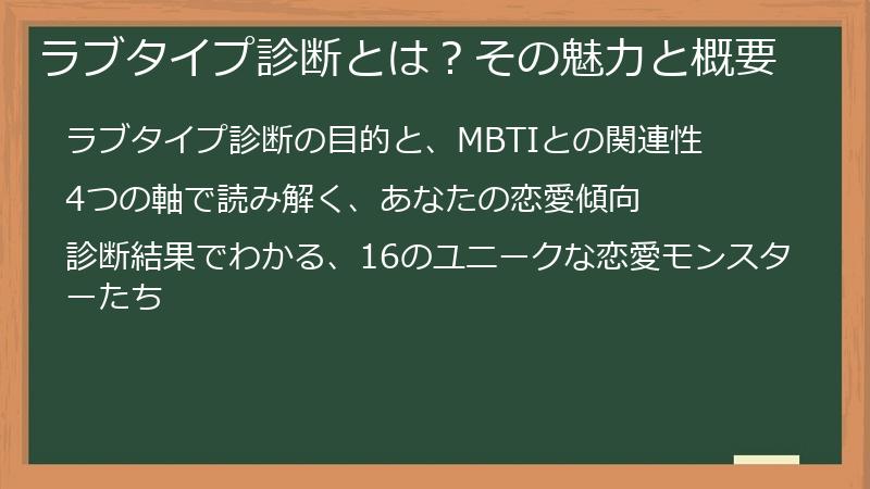 ラブタイプ診断とは？その魅力と概要