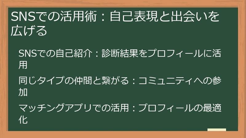 SNSでの活用術:自己表現と出会いを広げる