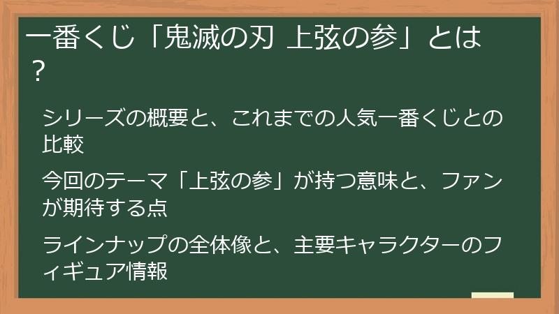 一番くじ「鬼滅の刃 上弦の参」とは？