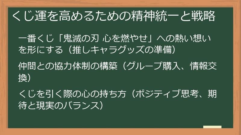 くじ運を高めるための精神統一と戦略