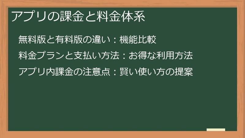 アプリの課金と料金体系