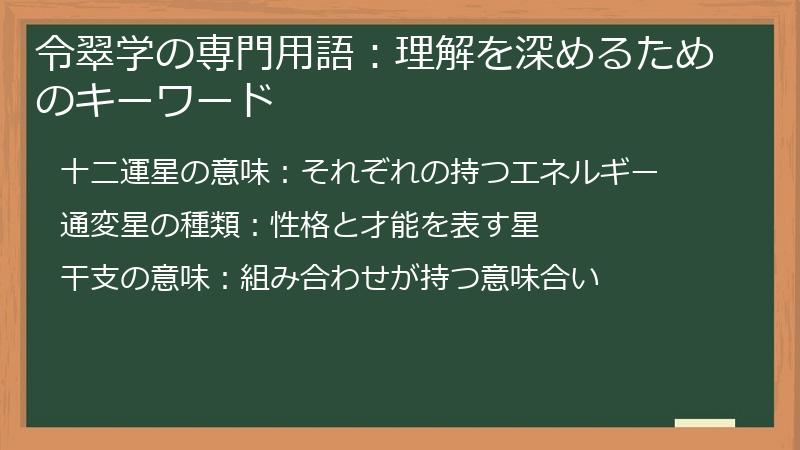 令翠学の専門用語:理解を深めるためのキーワード