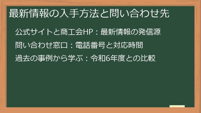 最新情報の入手方法と問い合わせ先