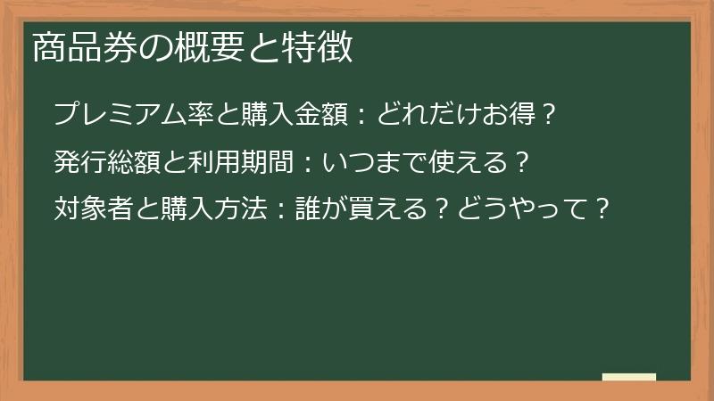 商品券の概要と特徴