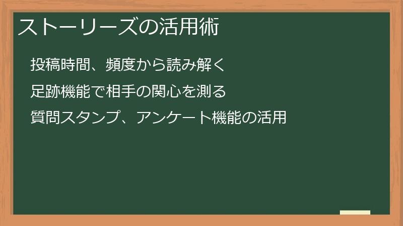 ストーリーズの活用術