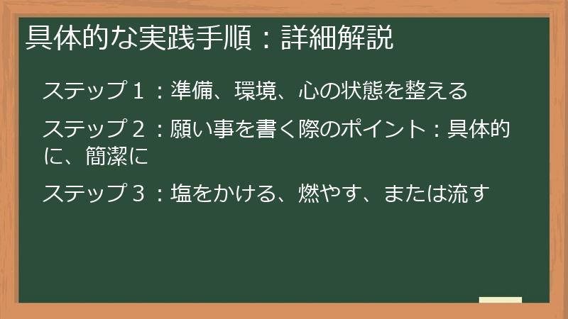 具体的な実践手順：詳細解説