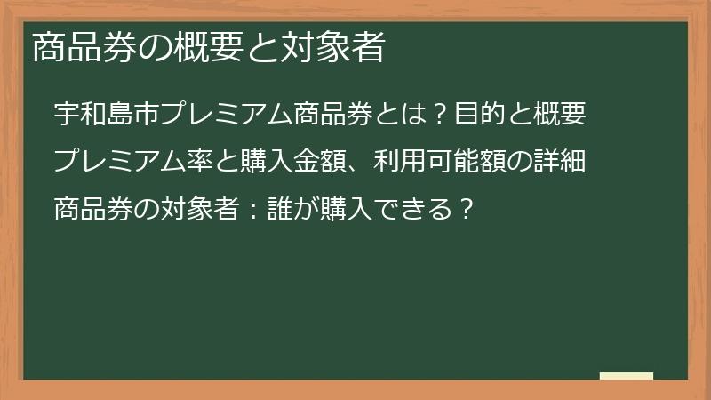 商品券の概要と対象者