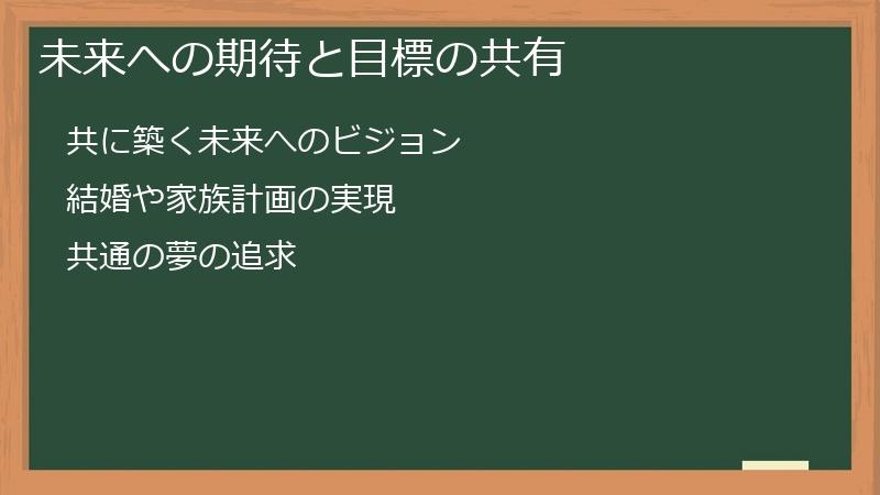 未来への期待と目標の共有