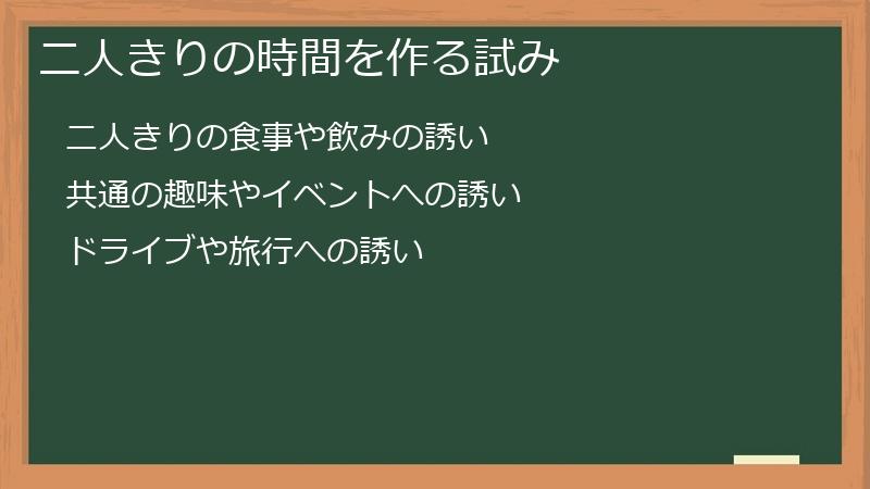 二人きりの時間を作る試み