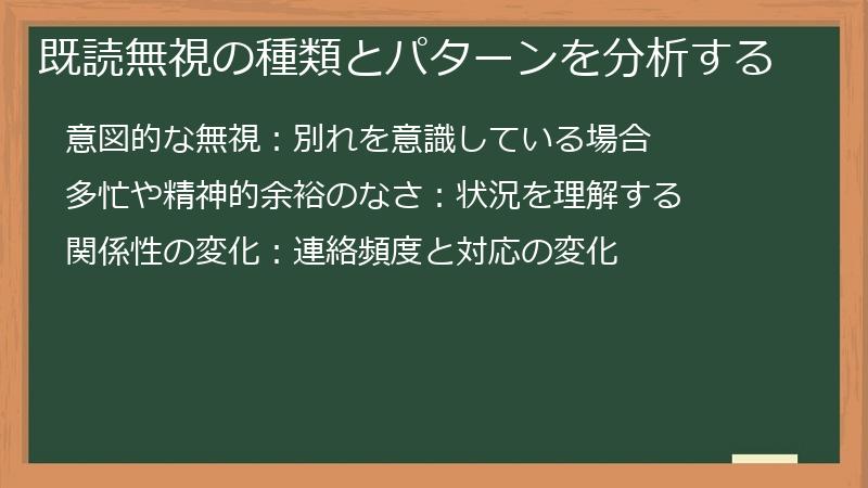 既読無視の種類とパターンを分析する