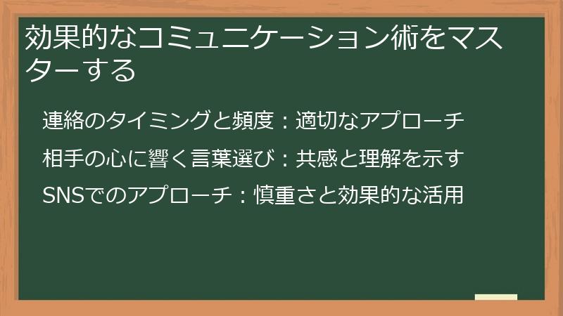 効果的なコミュニケーション術をマスターする