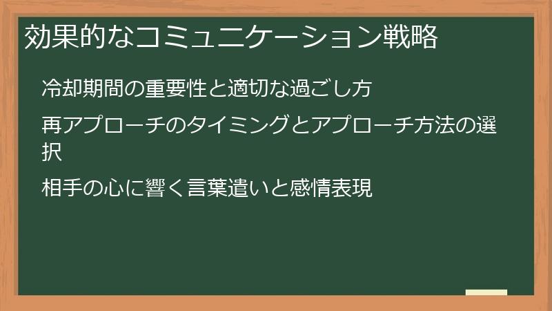 効果的なコミュニケーション戦略
