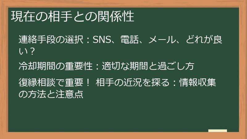 現在の相手との関係性