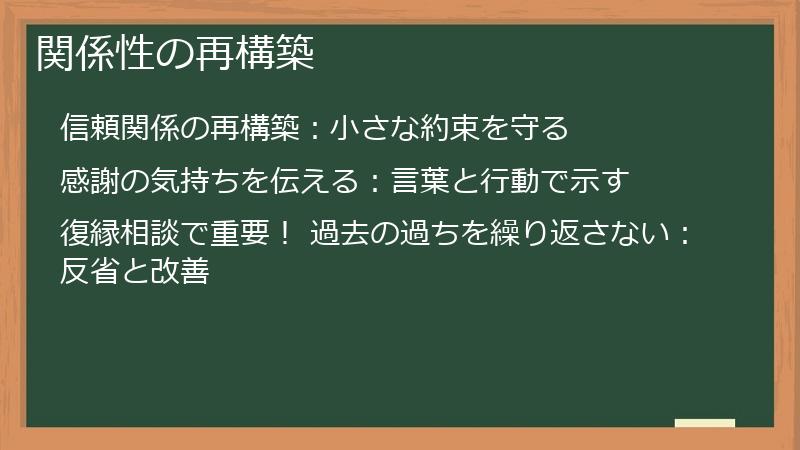 関係性の再構築
