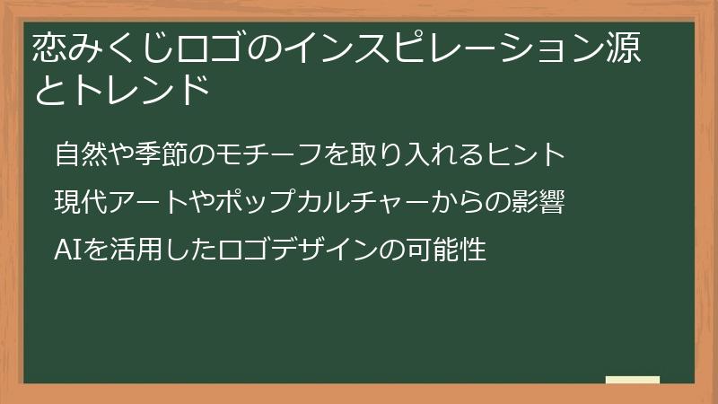 恋みくじロゴのインスピレーション源とトレンド