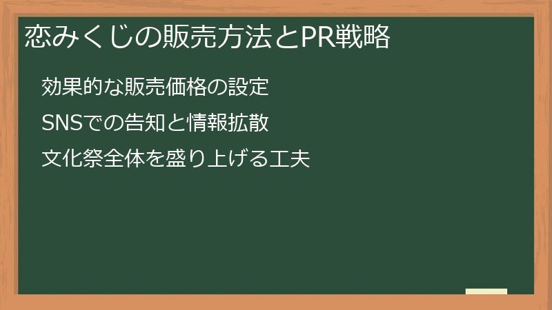 恋みくじの販売方法とPR戦略