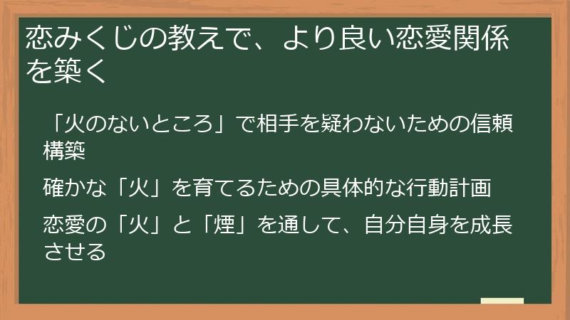 恋みくじの教えで、より良い恋愛関係を築く