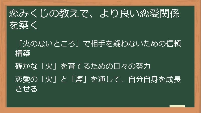 恋みくじの教えで、より良い恋愛関係を築く
