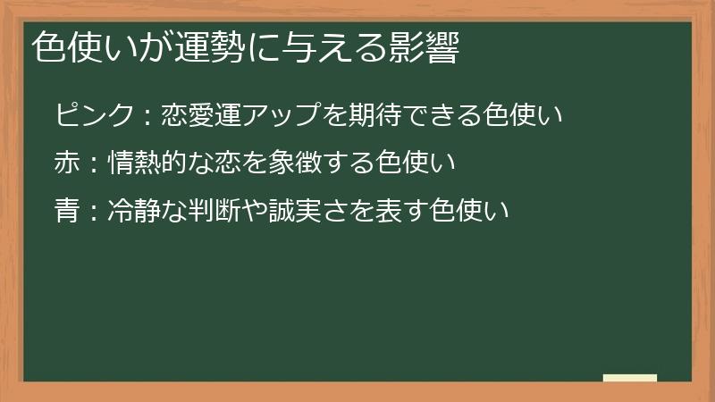 色使いが運勢に与える影響