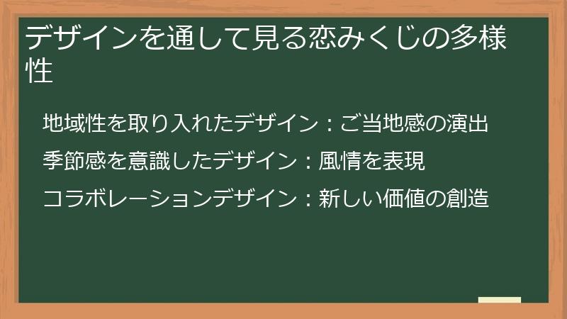 デザインを通して見る恋みくじの多様性