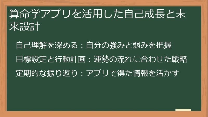 算命学アプリを活用した自己成長と未来設計