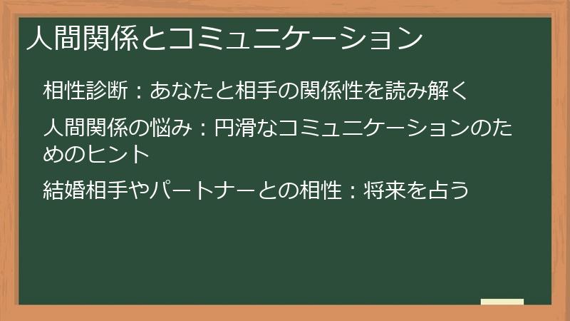 人間関係とコミュニケーション