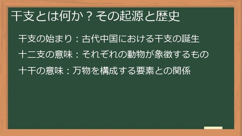 干支とは何か？その起源と歴史