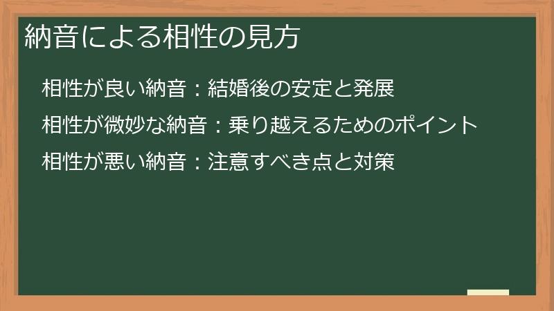 納音による相性の見方