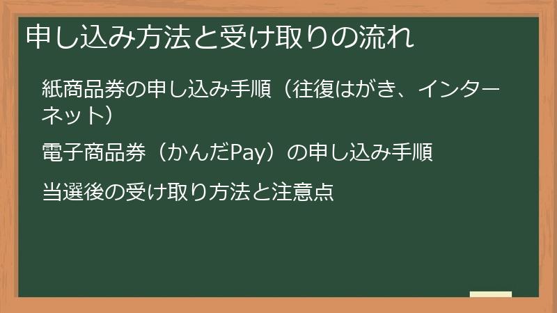 申し込み方法と受け取りの流れ