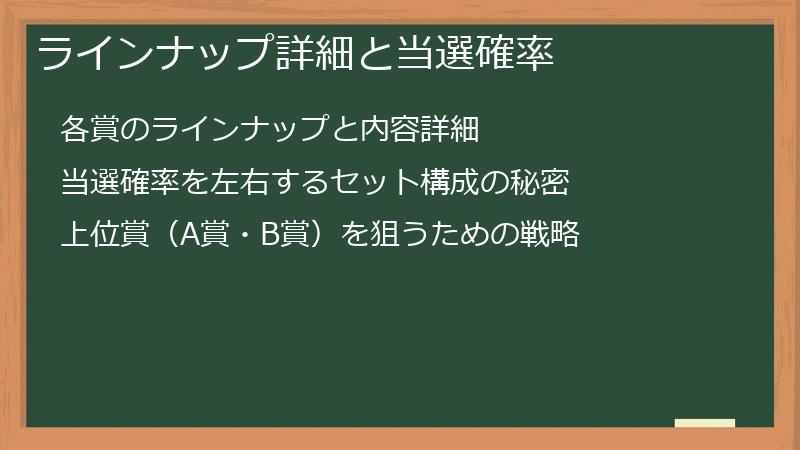 ラインナップ詳細と当選確率