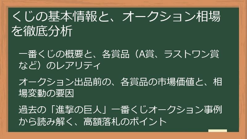 くじの基本情報と、オークション相場を徹底分析