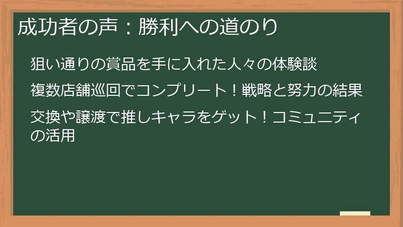 成功者の声:勝利への道のり