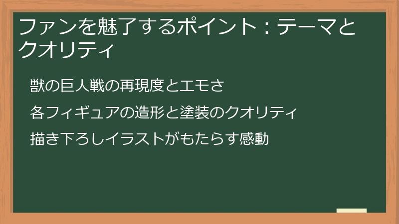 ファンを魅了するポイント：テーマとクオリティ