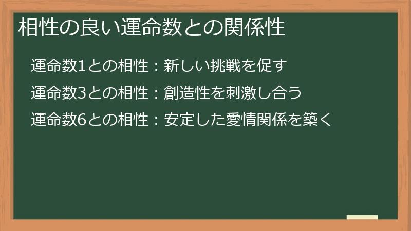 相性の良い運命数との関係性