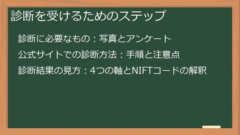 診断を受けるためのステップ