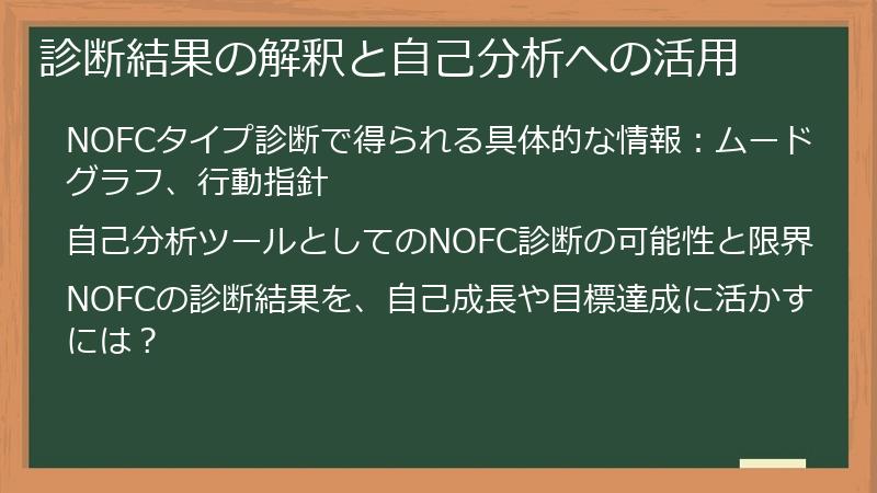 診断結果の解釈と自己分析への活用