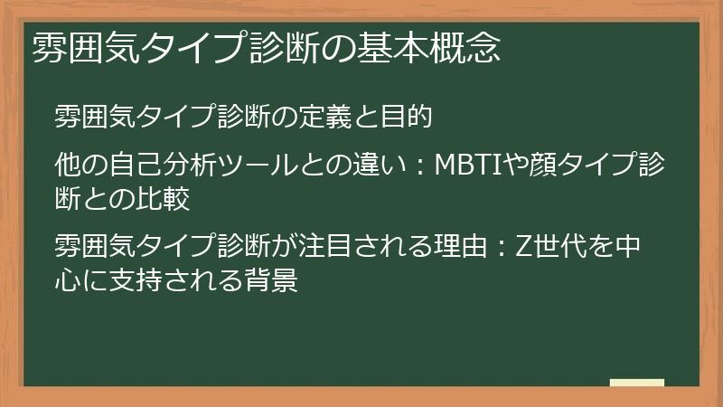 雰囲気タイプ診断の基本概念