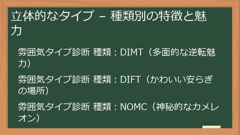 立体的なタイプ – 種類別の特徴と魅力