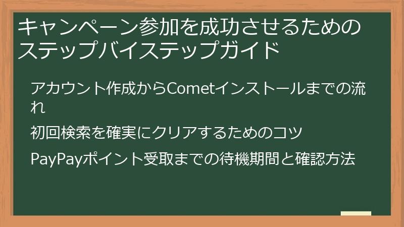 キャンペーン参加を成功させるためのステップバイステップガイド
