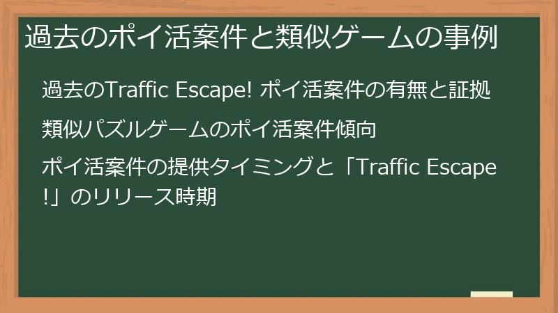 過去のポイ活案件と類似ゲームの事例